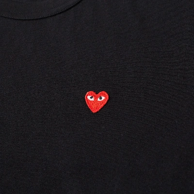 Shop Comme Des Garçons Play Comme Des Garcons Play Women's Little Red Heart Tee In Black