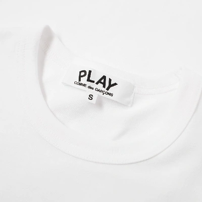 Shop Comme Des Garçons Play Comme Des Garcons Play Women's Twin Heart Tee In White
