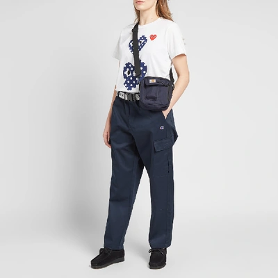 Shop Comme Des Garçons Play Comme Des Garcons Play Women's Polka Dot Twin Heart Tee In White