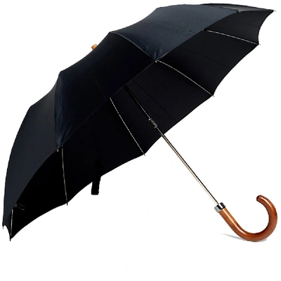 Shop London Undercover Maple Telescopic Umbrella In Black