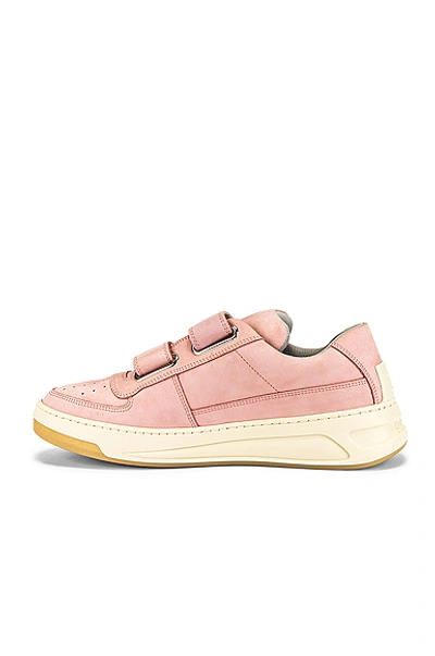 Shop Acne Studios Perey Nubuk Sneakers In Lilac & White