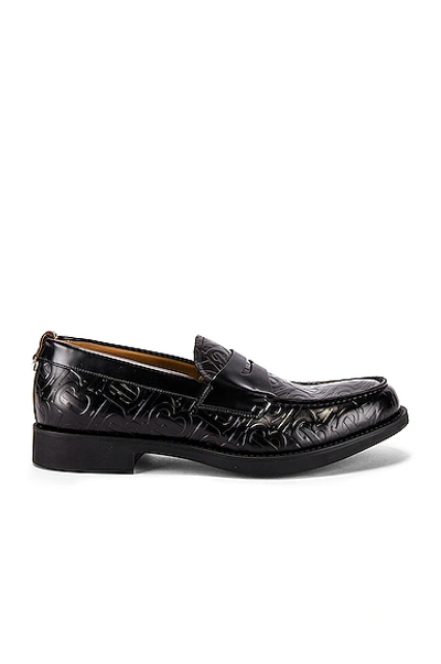 Shop Burberry Emilie Loafers In Black