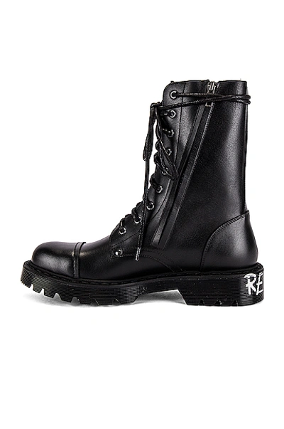 Shop Vetements Dominium In Rectum Army Boots In Black