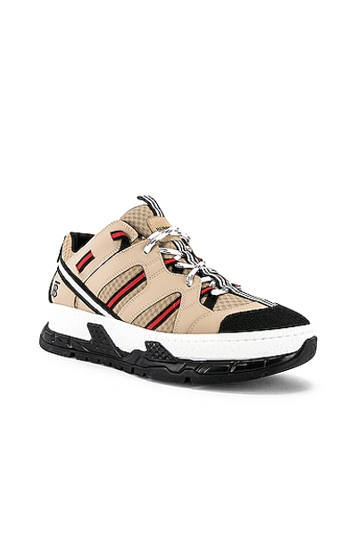 Shop Burberry Union Sneaker In Brown In Beige