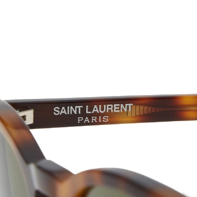 Shop Saint Laurent Sl 28 Sunglasses In Brown