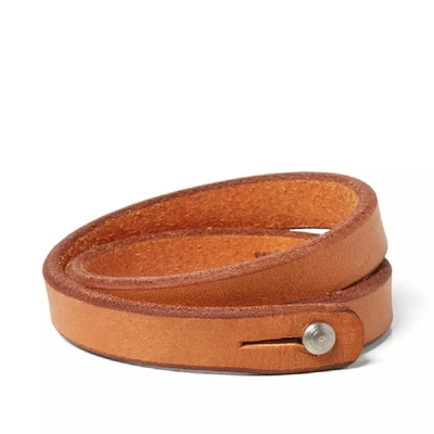 Shop Tanner Goods Double Wrap Wristband In Brown