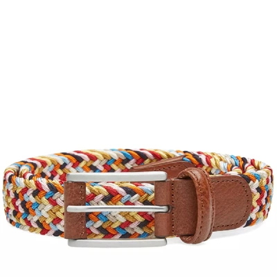 Shop Anderson's Woven Textile Belt In Multi