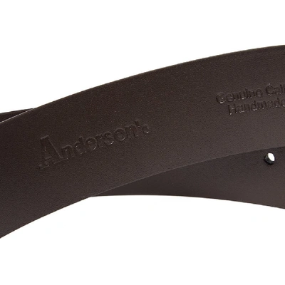 Shop Anderson's Grain Leather Belt In Brown