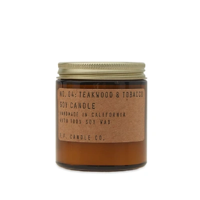 Shop P.f Candle Co. P.f. Candle Co No.04 Teakwood & Tobacco Mini Soy Candle In N/a