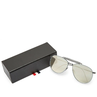 Shop Thom Browne Tb-015 Sunglasses In Black