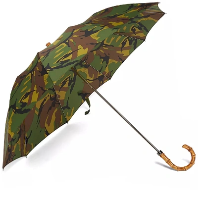 Shop London Undercover Whangee Telescopic Umbrella In Green