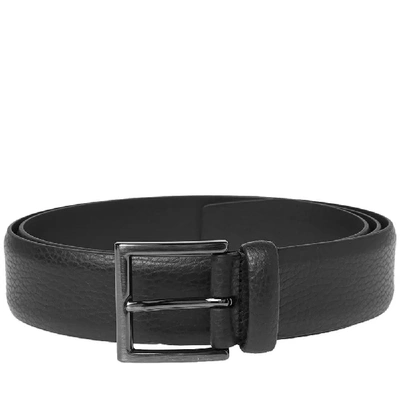 Shop Anderson's Grain Leather Belt In Black