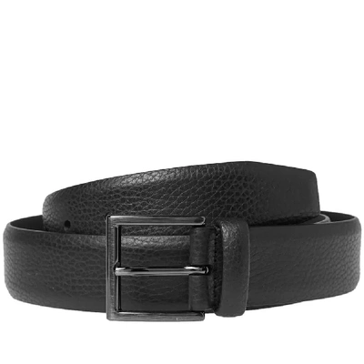 Shop Anderson's Grain Leather Belt In Black