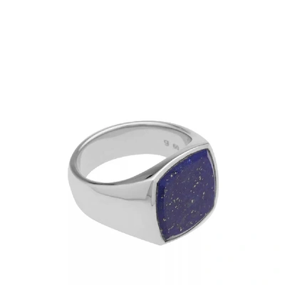 Shop Tom Wood Cushion Blue Lapis Lazuli Ring In Silver