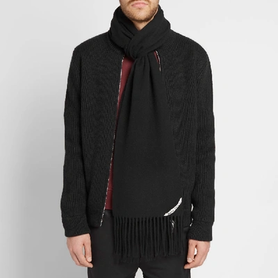 Shop Acne Studios Canada Skinny Scarf In Black