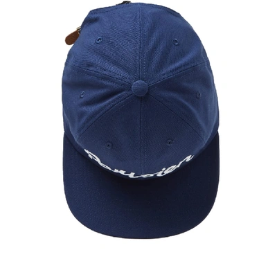 Shop Maison Kitsuné Parisien Baseball Cap In Blue