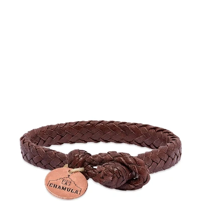 Shop Chamula Wide Flat Woven Bracelet In Brown