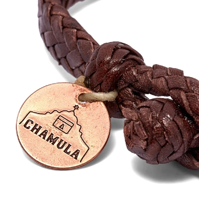 Shop Chamula Wide Flat Woven Bracelet In Brown