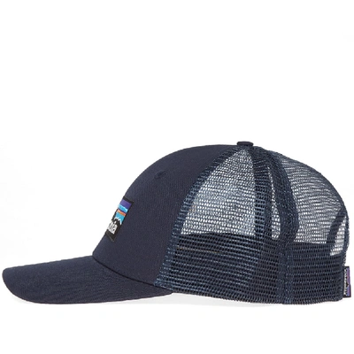 Shop Patagonia P-6 Logo Trucker Cap In Blue