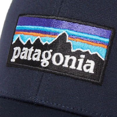 Shop Patagonia P-6 Logo Trucker Cap In Blue
