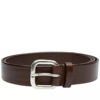 Shop Anderson's Burnished Leather Belt In Brown