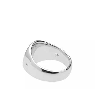 Shop Tom Wood Oval Polished Ring In Silver