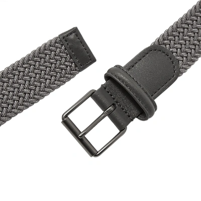 Shop Anderson's Slim Woven Textile Belt In Grey