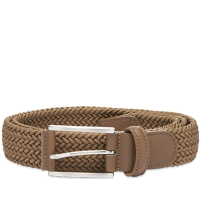 Shop Anderson's Woven Textile Belt In Green