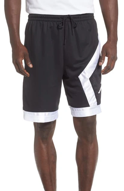 Shop Jordan Jumpman Diamond Athletic Shorts In Black/ White/ Gunsmoke/ White