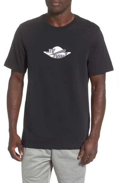 Shop Jordan Wings Classic Crewneck T-shirt In Black/ Gym Red/ White
