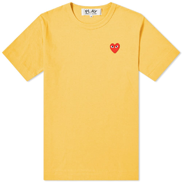 comme des garcons play colour series logo tee