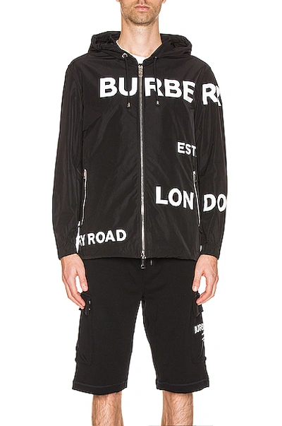 Shop Burberry Everton Printed Jacket In Abstract,blackw.