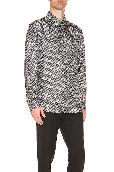 Shop Burberry Classic Formal Shirt In Mid Grey
