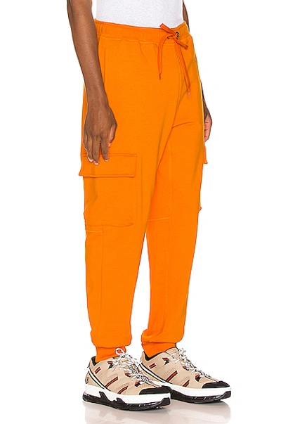 Shop Burberry Foster Sweatpants In Bright Orange