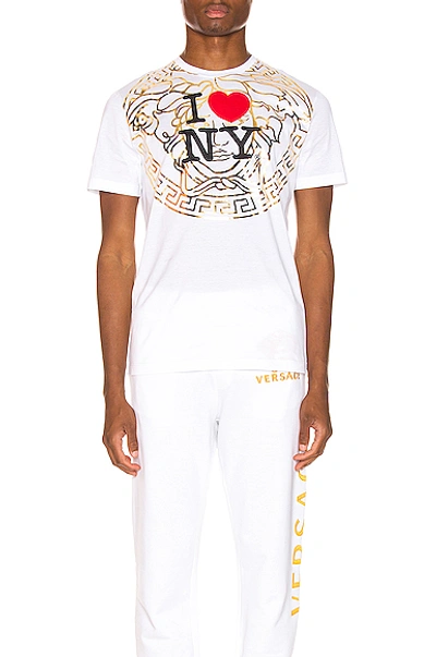 Shop Versace Graphic Tee In White