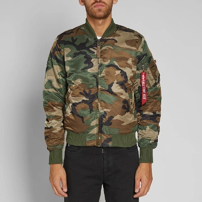 Shop Alpha Industries Ma-1 Vf 59 Flight Jacket In Green