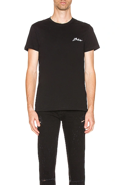 Shop Balmain Signature Tee In Black