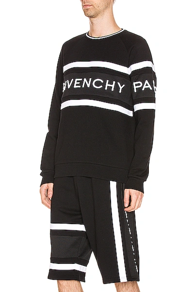 Shop Givenchy Band Sweatshirt In Black In Black & White