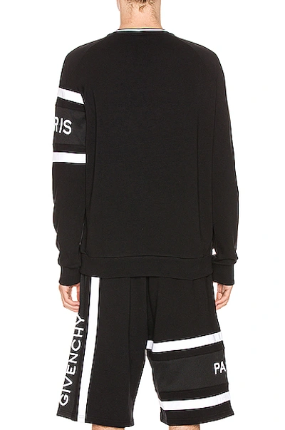 Shop Givenchy Band Sweatshirt In Black In Black & White