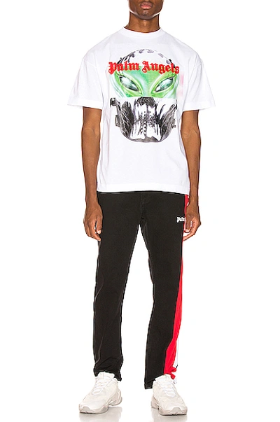 Shop Palm Angels Alien Graphic Tee In White