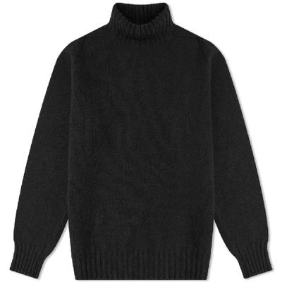 Shop Jamiesons Of Shetland Jamieson's Of Shetland Roll Neck Knit In Black