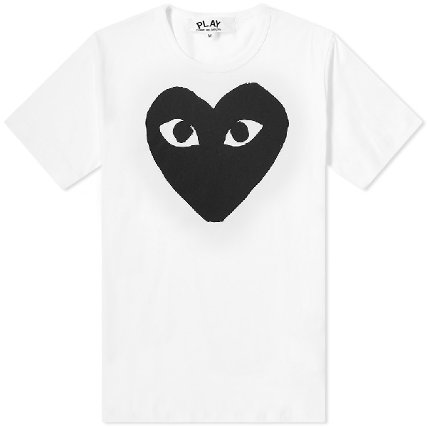 comme des garcons play heart logo tee