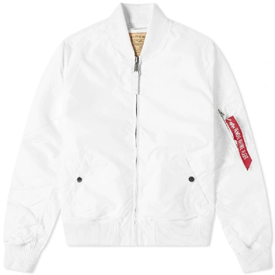 Shop Alpha Industries Ma-1 Tt Jacket In White