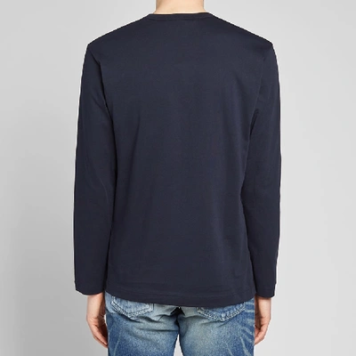 Shop Comme Des Garçons Shirt Comme Des Garcons Shirt Long Sleeve Classic Tee In Blue