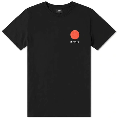 Shop Edwin Japanese Sun Tee In Black