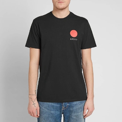 Edwin Crew Neck Japanese Sun T Shirt Black | ModeSens