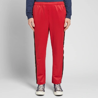 Shop Stussy Textured Rib Track Pant In Red