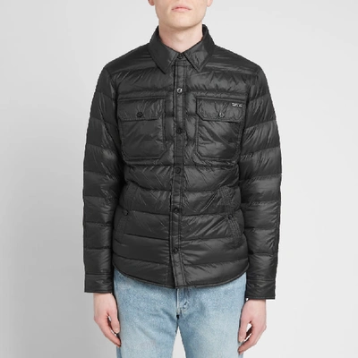 Shop Polo Ralph Lauren Quilted Shirt Jacket In Black