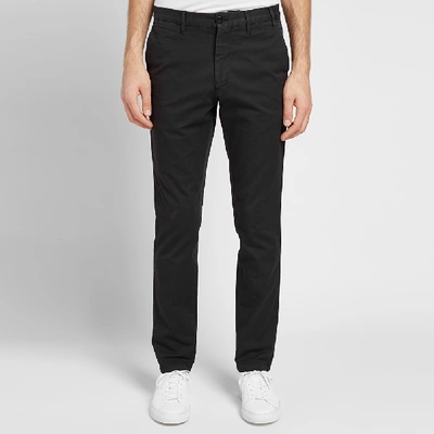 Shop Norse Projects Aros Slim Light Stretch Chino In Black