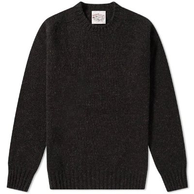 Shop Jamiesons Of Shetland Jamieson's Of Shetland Crew Knit In Black